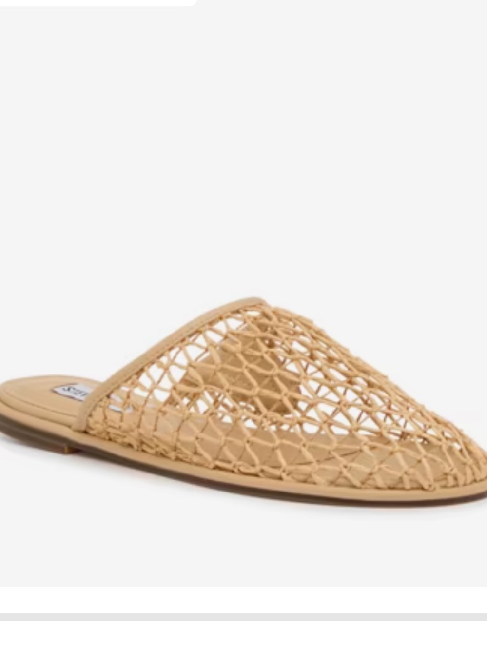 Steve Madden Woven Open-Weave Slide Mule in Tan 8.5 slip-on summer